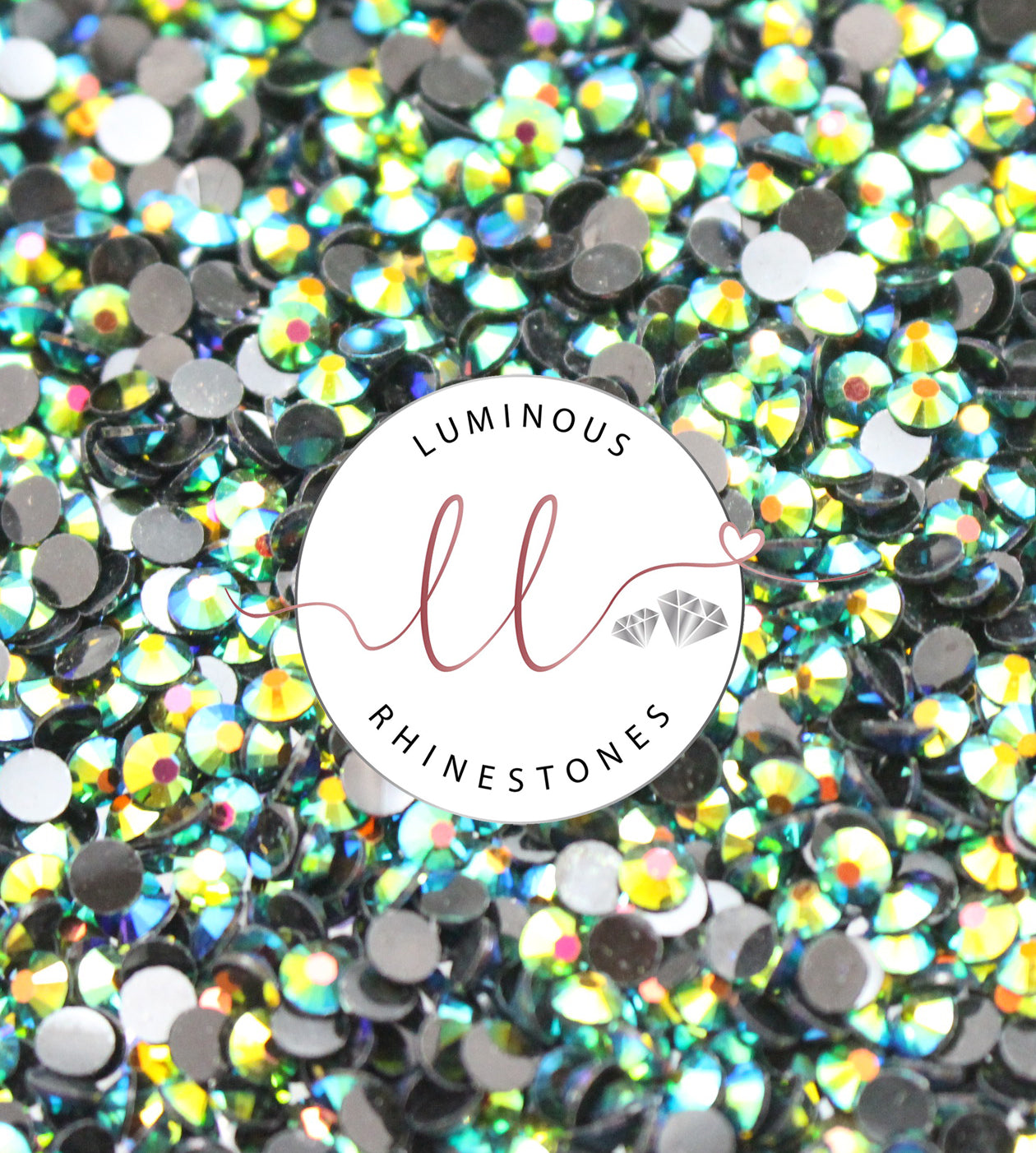 4mm AB Black Resin Rhinestones - Choose your quantity!