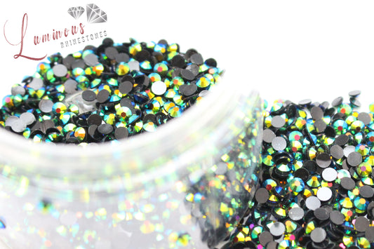 5mm AB Black Resin Rhinestones - Bulk Jars