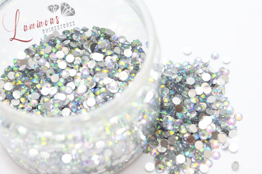 5mm AB Clear Resin Rhinestones - Bulk Jars