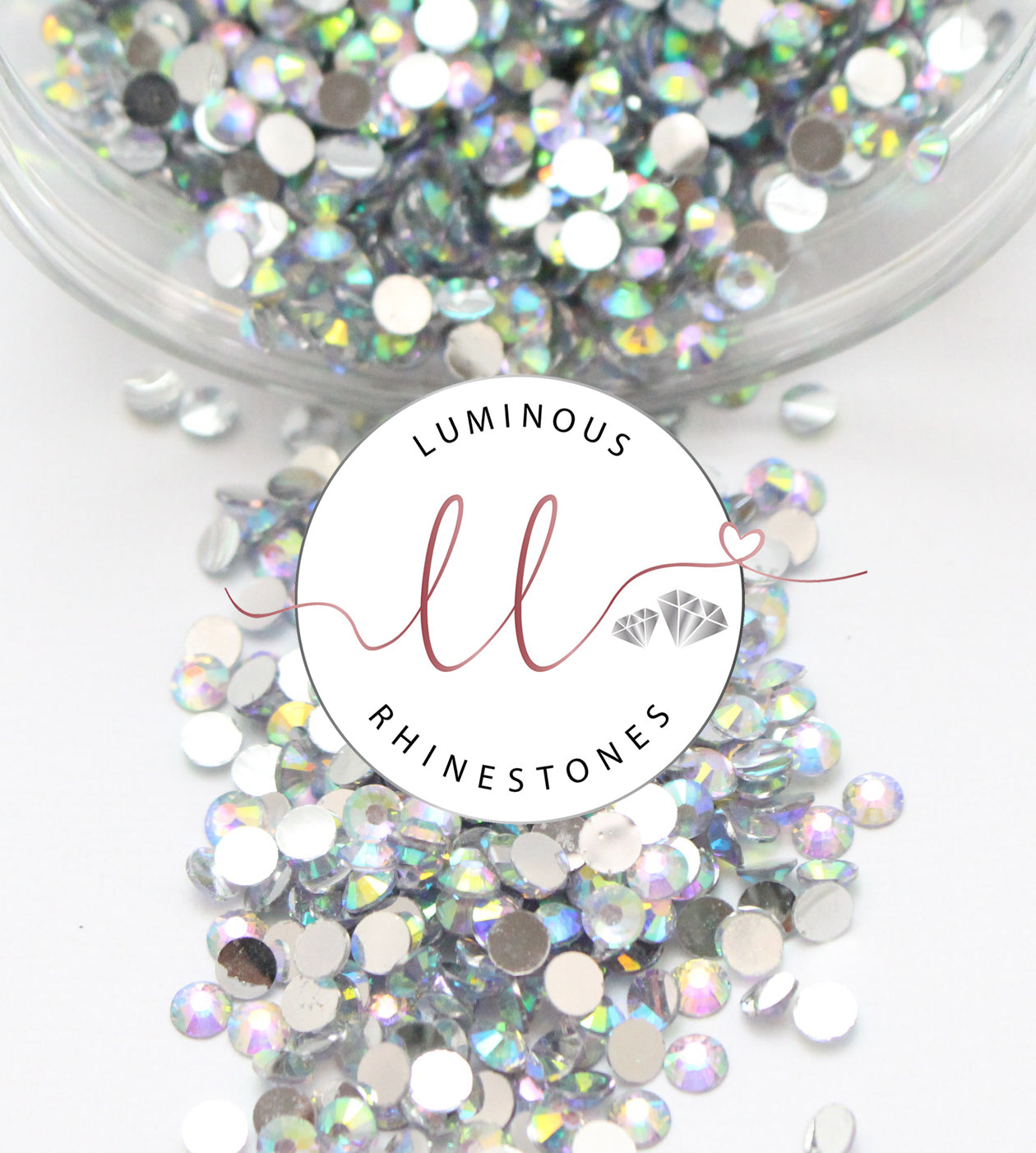 4mm AB Clear Resin Rhinestones - Bulk Jars