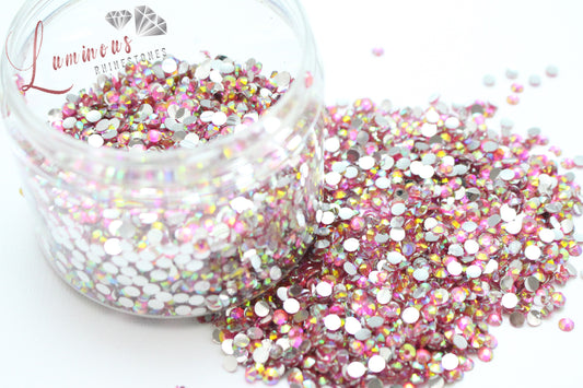 5mm AB Rose Resin Rhinestones - Bulk Jars