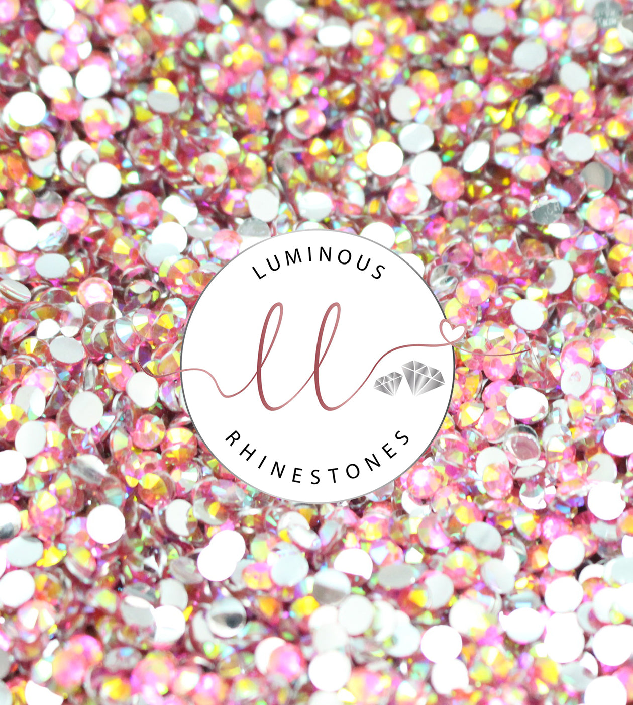 4mm AB Rose Resin Rhinestones - Choose your quantity!