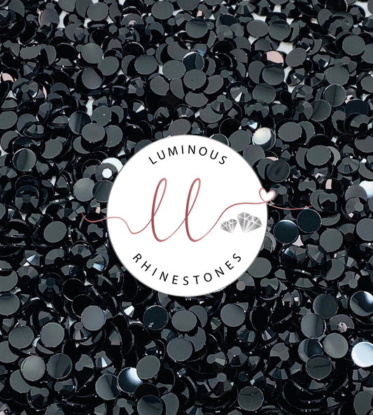 4mm Black Resin Rhinestones - Choose your quantity!