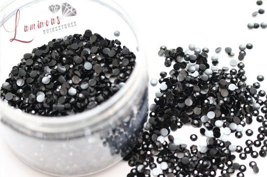 5mm Black Resin Rhinestones - Bulk Jars