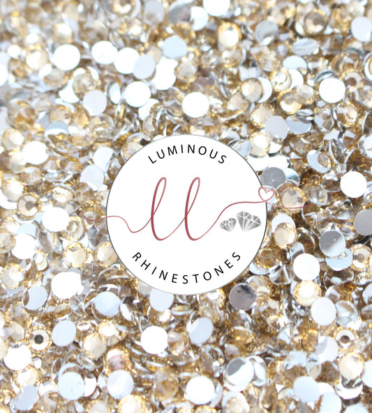 4mm Champagne Resin Rhinestones - Choose your quantity!