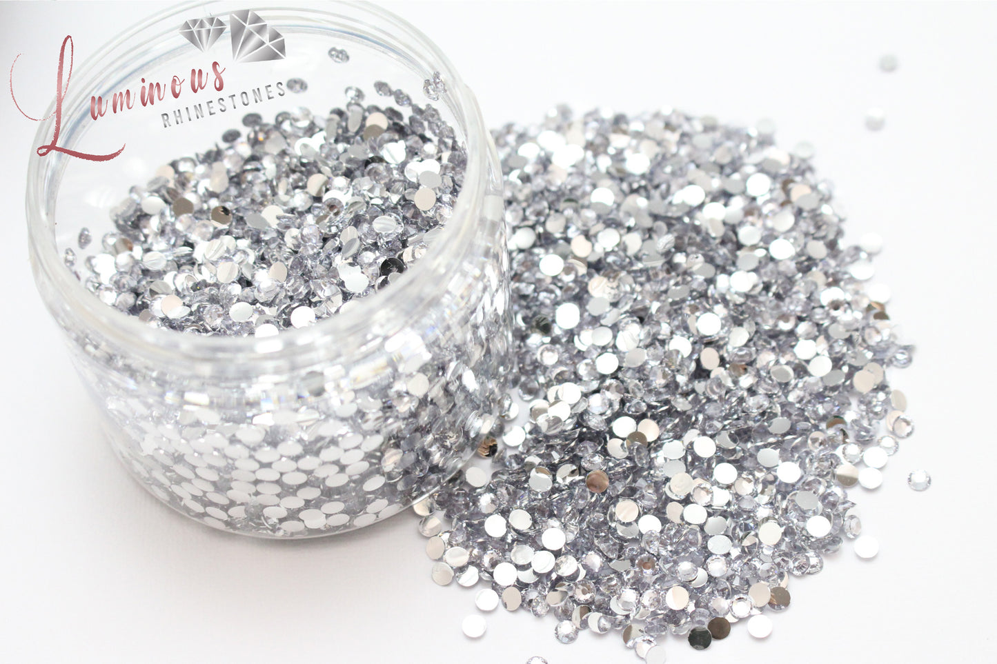 5mm Clear Resin Rhinestones - Bulk Jars