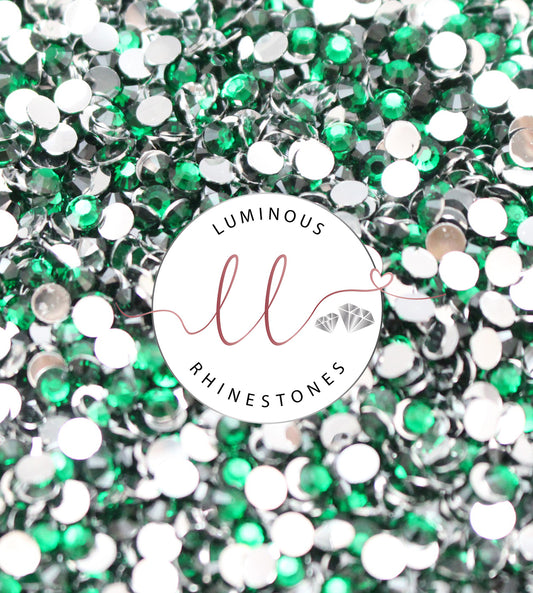 4mm Emerald Green Resin Rhinestones - Choose your quantity!