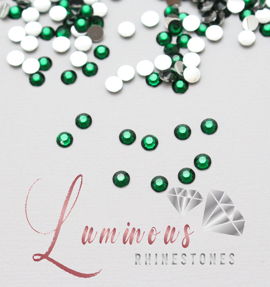 5mm Emerald Green Resin Rhinestones - Choose your quantity!