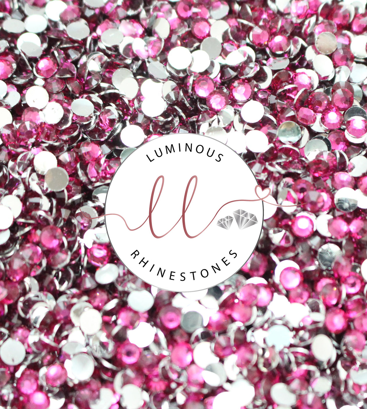 4mm Hot Pink Resin Rhinestones - Choose your quantity!