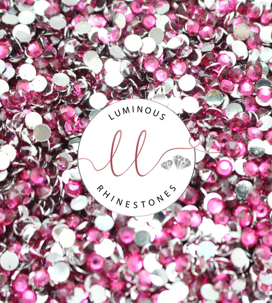 4mm Hot Pink Resin Rhinestones - Choose your quantity!