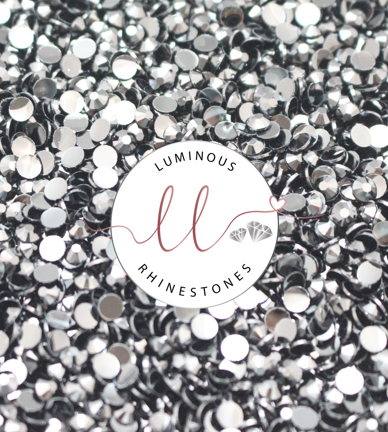 4mm Dark Silver Resin Rhinestones - Choose your quantity!