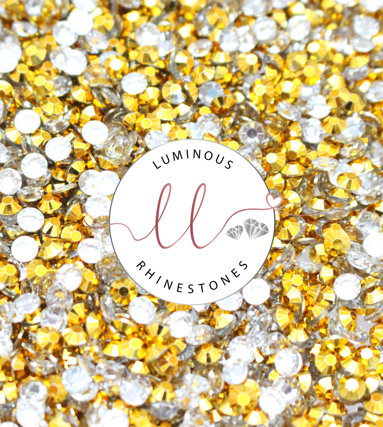 4mm Metallic Gold Resin Rhinestones - Choose your quantity!