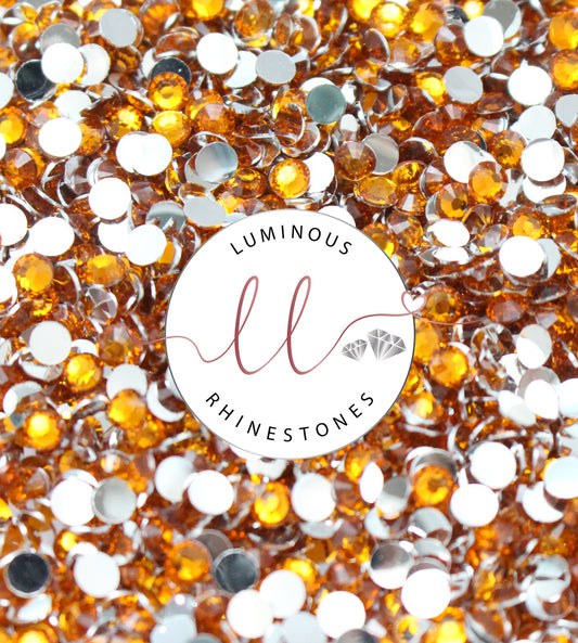 4mm Orange Resin Rhinestones - Choose your quantity!