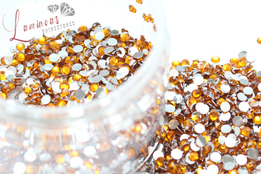 5mm Orange Resin Rhinestones - Bulk Jars