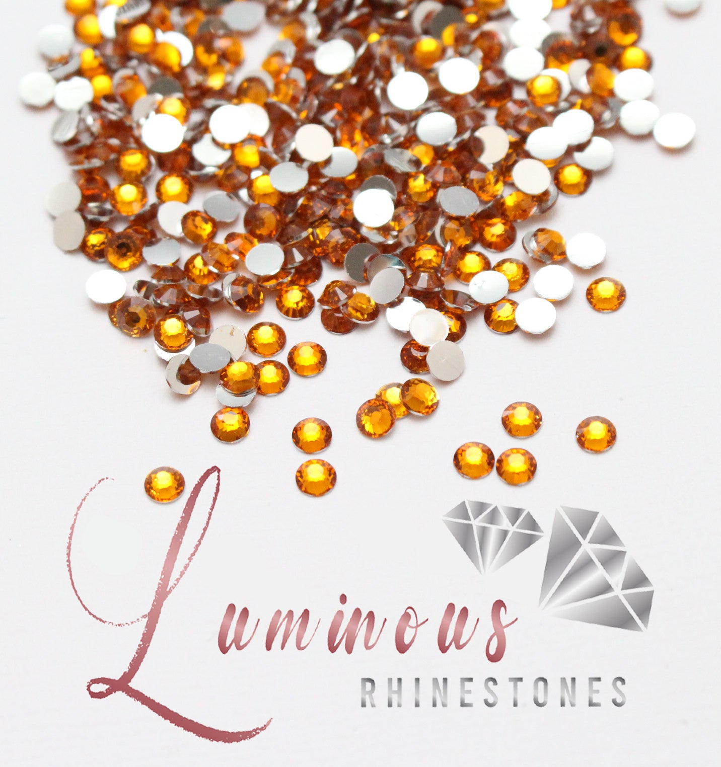 5mm Orange Resin Rhinestones - Choose your quantity!