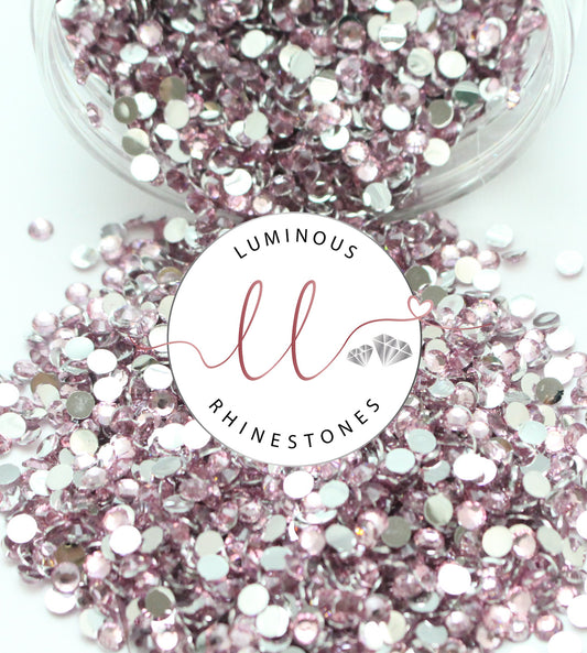 4mm Light Pink Resin Rhinestones - Bulk Jars