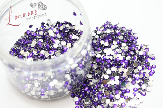 5mm Purple Resin Rhinestones - Bulk Jars