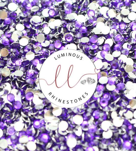 4mm Purple Resin Rhinestones - Choose your quantity!