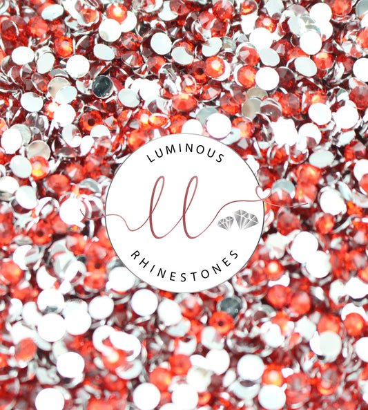 4mm Red Resin Rhinestones - Choose your quantity!