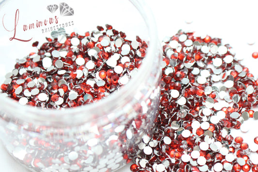 5mm Red Resin Rhinestones - Bulk Jars