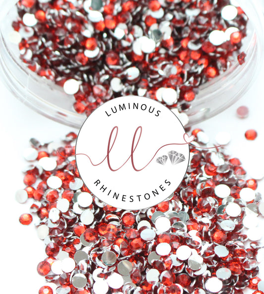 4mm Red Resin Rhinestones - Bulk Jars