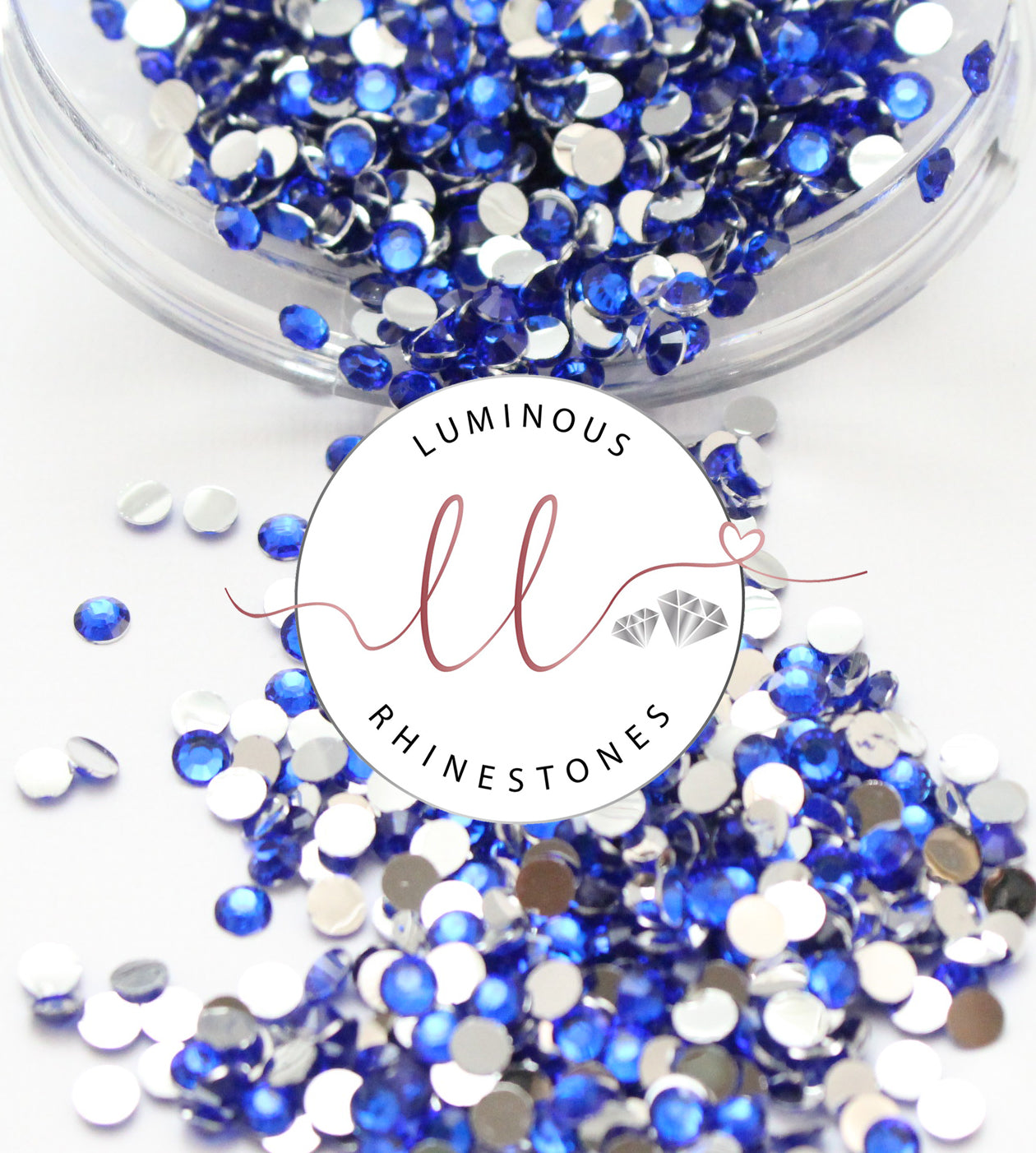 4mm Royal Blue Resin Rhinestones - Bulk Jars